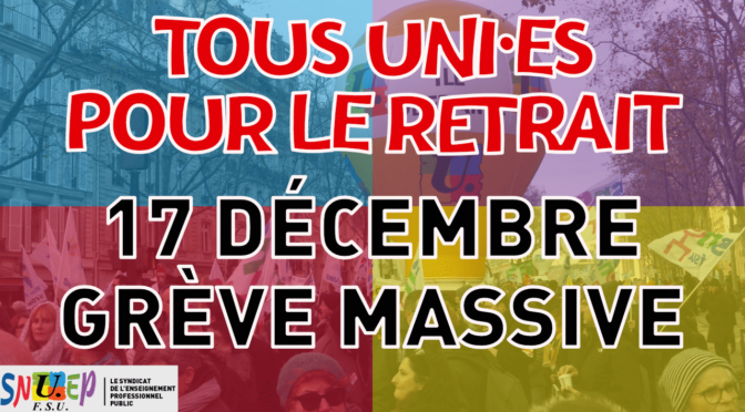 17 décembre grève massive pour le retrait de la réforme ! Les manifestations dans le 06 et 83