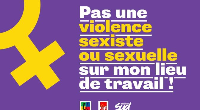 25 novembre, journée internationale de lutte contre les violences sexistes et sexuelles